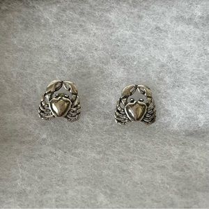 Sterling Silver Crab Post Earrings